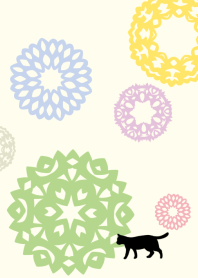 【運気アップ】切り紙と猫