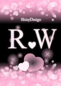 R&W イニシャル 運気UP!ピンクハート