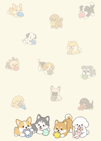 Dogs love to play.