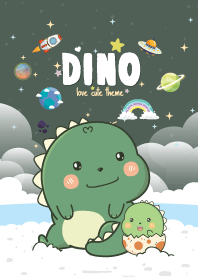 Dino Cute Galaxy Green