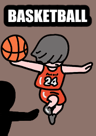 Basketball dunk 001 redbrown