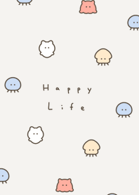 Marine Friends(pattern)/dark brown