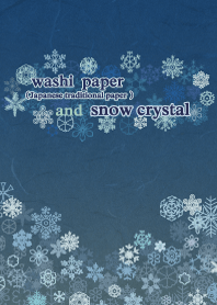 washi paper and snow crystal
