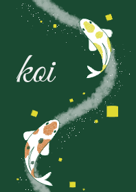 Fish 001-2 (Nishikigoi/Green/White)