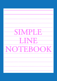SIMPLE PINK LINE NOTEBOOKj-BLUE-WHITE