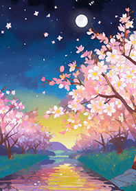 美しい夜桜の着せかえ#2310