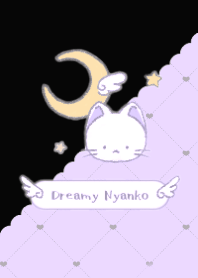 Dreamy Nyanko - Black & Purple 1