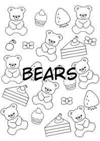 ふんわりくまたん♥モノクロ白黒着せ替え