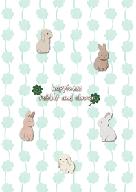 Happiness rabbit and clover