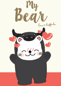 Bear love Buffalo. (Red ver.)