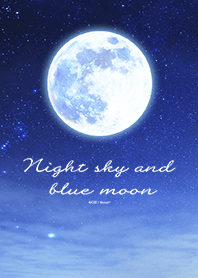 Night sky and blue moon