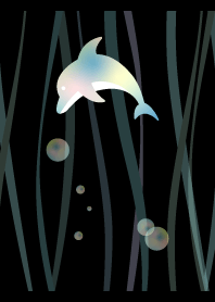 Summer Dolphin01 on black