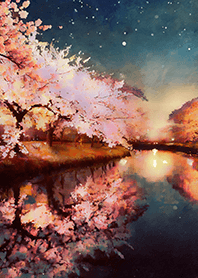 美しい夜桜の着せかえ#1039