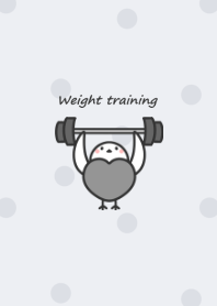 Bird and Workout -gray- dot