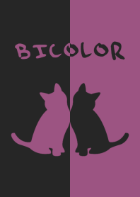 バイカラー [ねこ] 紫×黒 130
