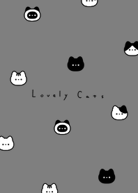 6 cats (pattern)/gray black