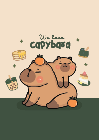 We love capybara : midnight green