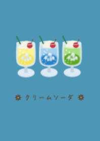 レトロ　クリームソーダ＊blue