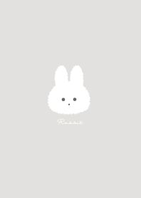 簡單的兔子 灰色 白色 棕色