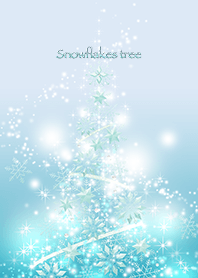 Snowflakes tree --mint & white--