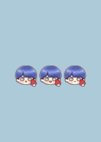 夏の青髪泣きぼくろくん(スイカ)