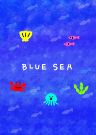 BLUE SEA 2 -Colorful fish-