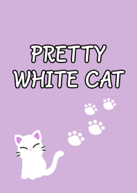 PRETTY WHITE CAT Theme-LIGHT PURPLEj