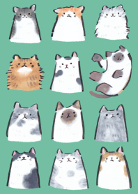 ねこもよう　スマートグリーン
