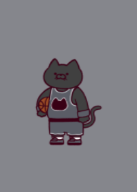 Basketball black cat.(dusty colors10)