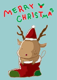 Cute reindeer and Christmas.
