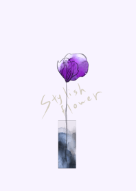 大人女子向けシンプルな紫の花