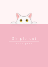 simple white cat/rose pink.