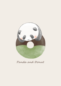 Panda and Matcha donut* -brown-