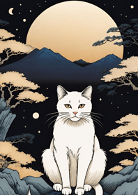 Cat under the Moon 772f8A