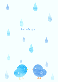 水彩雨しずく☆鳥