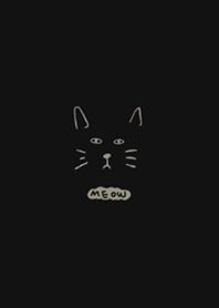 Hand drawn style: meow meow cat