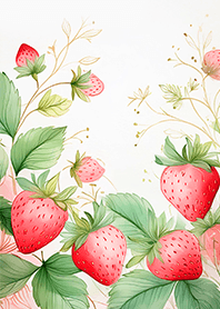watercolor strawberry 1