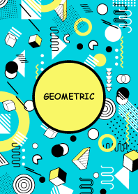 Geometric Retro Fun (Dark Turquoise)