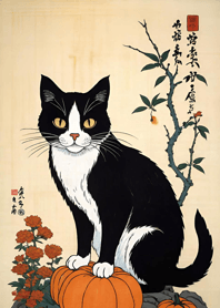 Ukiyo-e - Halloween cat 79590F