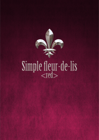 Simple fleur-de-lis <red>