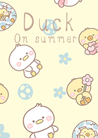 Duck on yellow summer!