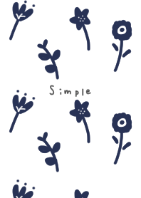 Stylish navy floral pattern.