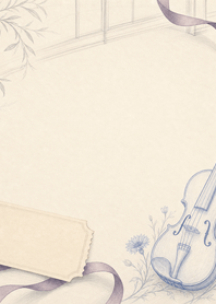Cornflower Violin and Blank Ticket Lines
