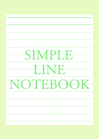 SIMPLE GREEN LINE NOTEBOOK-YELLOW GREEN