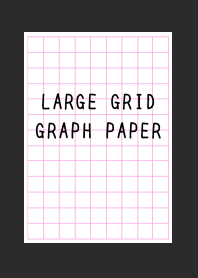 LARGE PINK GRID GRAPH PAPER/CHARCOAL