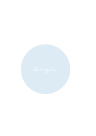 Cursive & Circle /white aqua blue BW