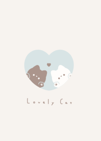 Pair Cats in Heart(NL)/light blue LB