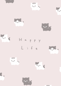 可喵喵小貓。 pink white