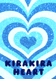 Y2K heart [blue glitter]