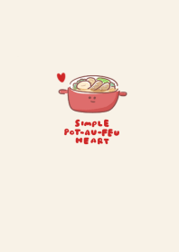 simple Pot-au-feu heart beige